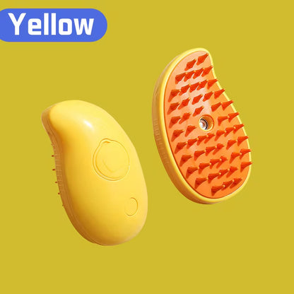 3-in-1 Electric Pet Grooming Brush with Steam Function for Cats and Dogs - Hair Removal and Massage Comb
