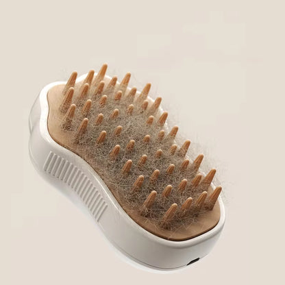 3-in-1 Electric Pet Grooming Brush with Steam Function for Cats and Dogs - Hair Removal and Massage Comb