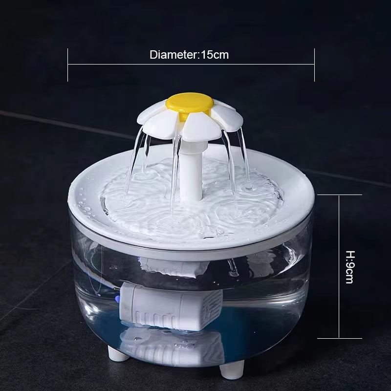 Automatic Filtered Water Fountain for Cats - 1200ml USB Electric Mute Drinking Bowl with Recirculation System