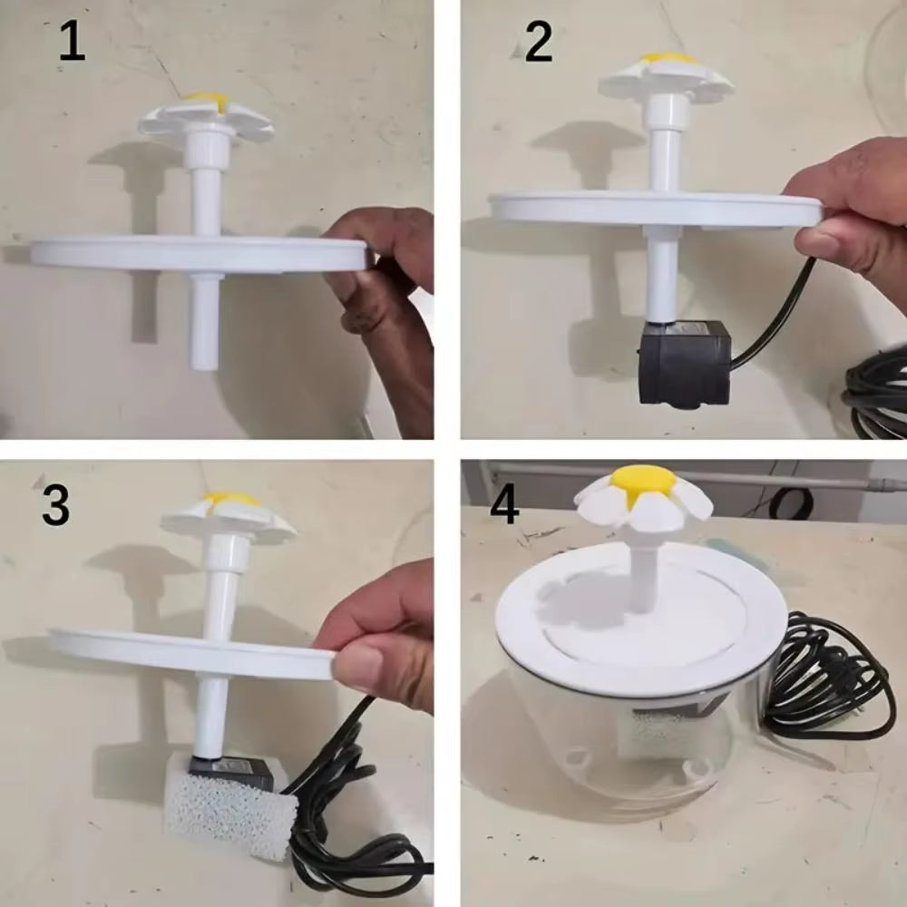 Automatic Filtered Water Fountain for Cats - 1200ml USB Electric Mute Drinking Bowl with Recirculation System