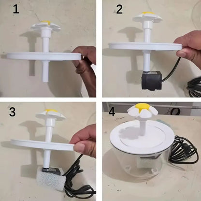 Automatic Filtered Water Fountain for Cats - 1200ml USB Electric Mute Drinking Bowl with Recirculation System