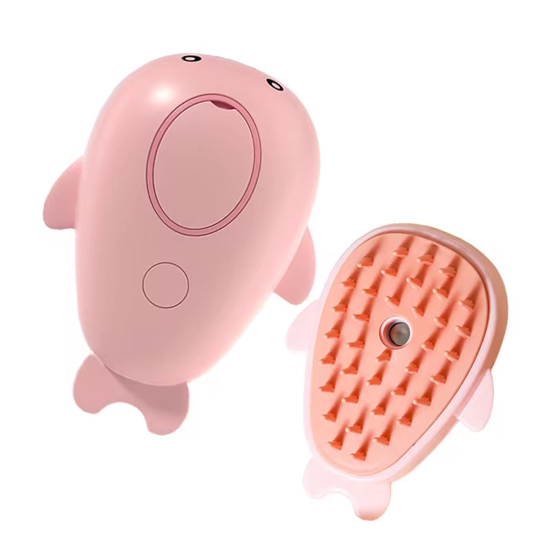 3-in-1 Electric Pet Grooming Brush with Steam Function for Cats and Dogs - Hair Removal and Massage Comb