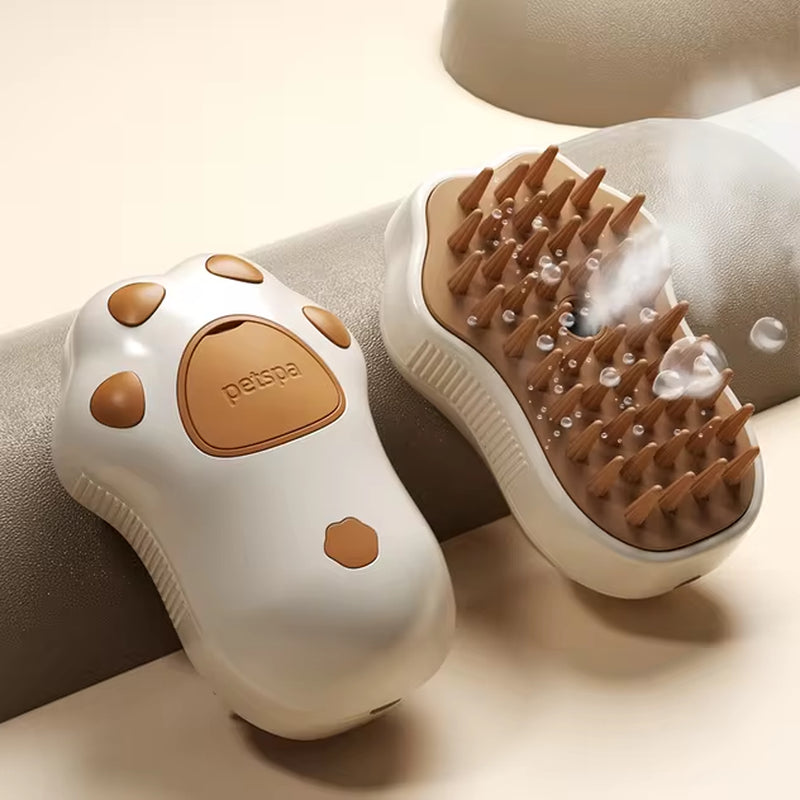 3-in-1 Electric Pet Grooming Brush with Steam Function for Cats and Dogs - Hair Removal and Massage Comb