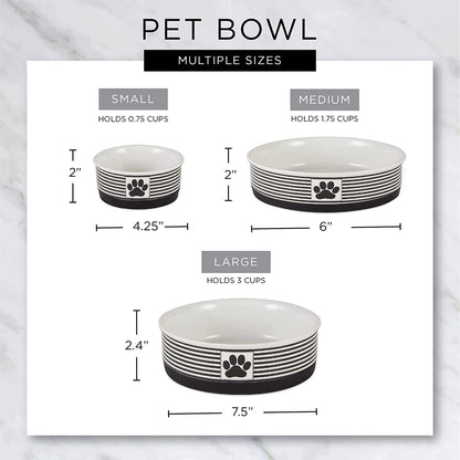 Lattice Collection Small Pet Bowl and Canister Set, Gray, 4.25 x 2 inches, 2 Count