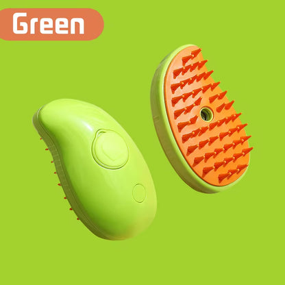 3-in-1 Electric Pet Grooming Brush with Steam Function for Cats and Dogs - Hair Removal and Massage Comb